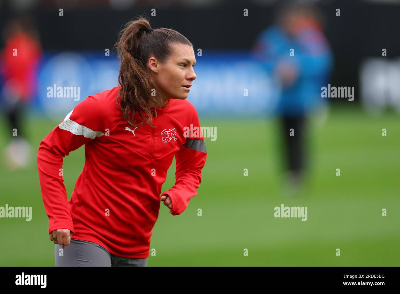 Ramona Bachmann (10 Schweiz) während des 2023. FIFA-Trainings zur FIFA-Weltmeisterschaft der Frauen 1 im Dunedin-Stadion in Dunedin, Neuseeland. (James Whitehead/SPP) Kredit: SPP Sport Press Photo. Alamy Live News Stockfoto