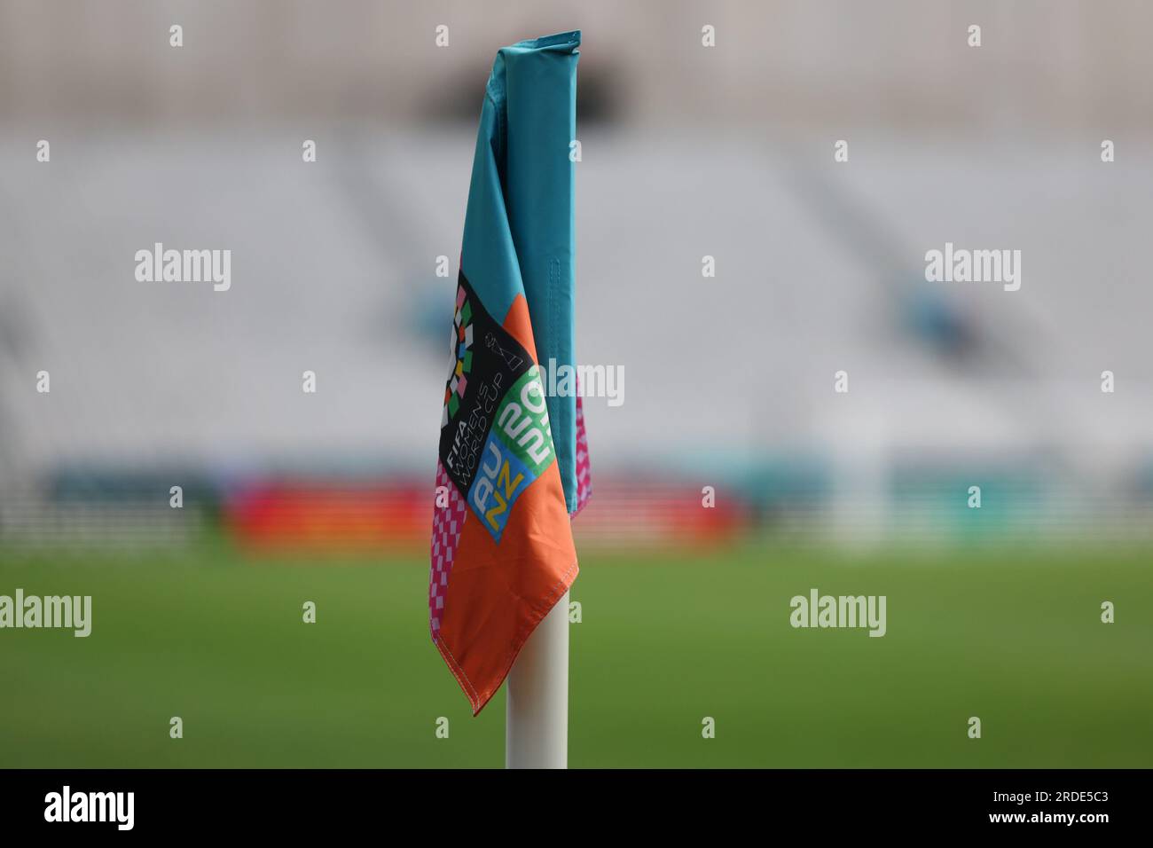 Details einer Eckflagge während des Matchday-1-Trainings zur FIFA Frauenweltmeisterschaft 2023 im Dunedin Stadium in Dunedin, Neuseeland. (James Whitehead/SPP) Kredit: SPP Sport Press Photo. Alamy Live News Stockfoto