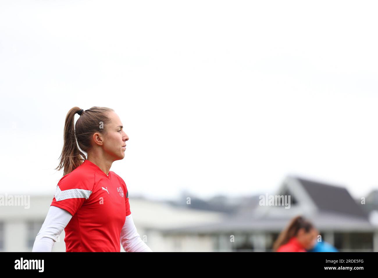 Lia Waelti (13 Schweiz) während des 2023. FIFA-Trainings zur FIFA-Weltmeisterschaft der Frauen am Spieltag 1 im Dunedin Stadium in Dunedin, Neuseeland. (James Whitehead/SPP) Kredit: SPP Sport Press Photo. Alamy Live News Stockfoto