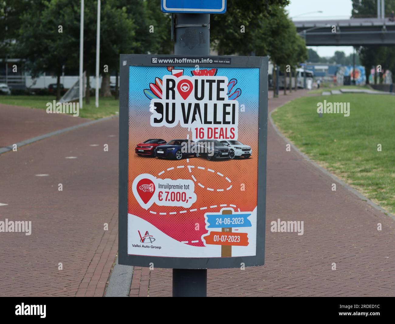 Werbeanzeige in Arnheim, Niederlande Stockfoto