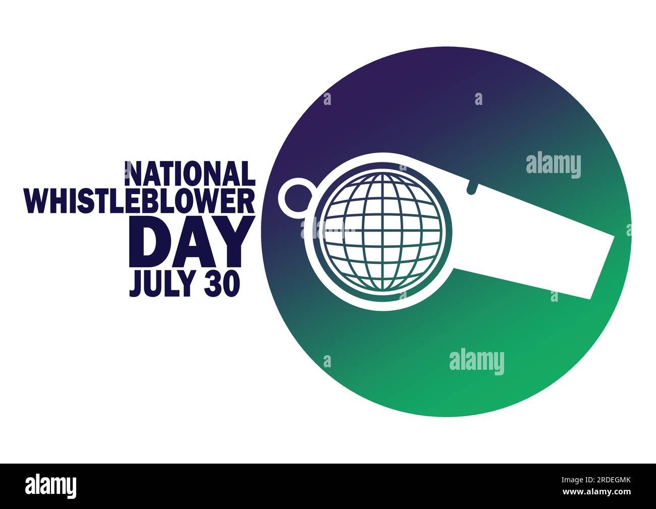 National Whistleblower Day Vector Template Design Illustration. Juli 30. Geeignet für Grußkarten, Poster und Banner Stock Vektor