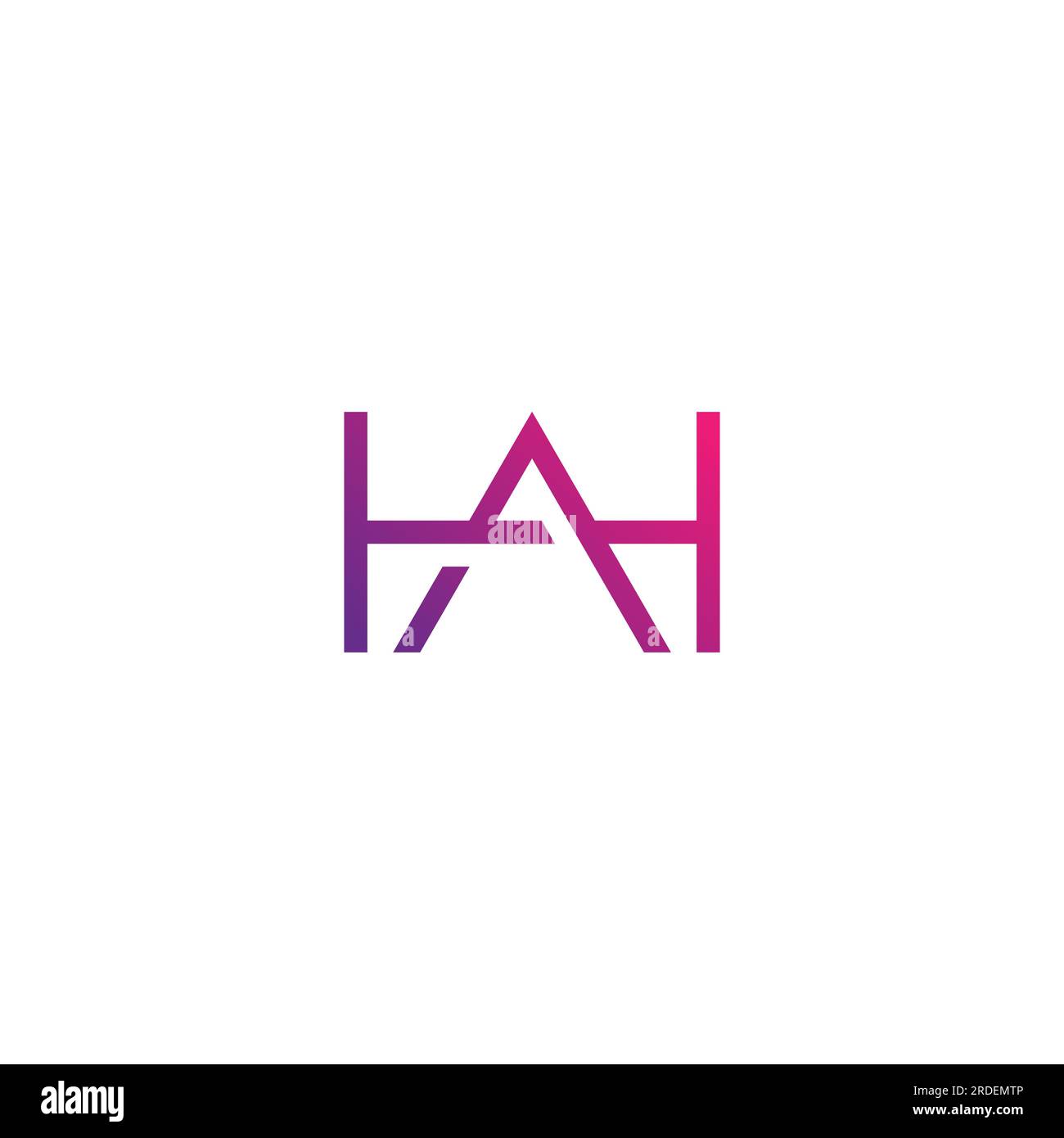 AH-Logo-Vektor. HA-Logo-Design. Buchstabe H Stock Vektor