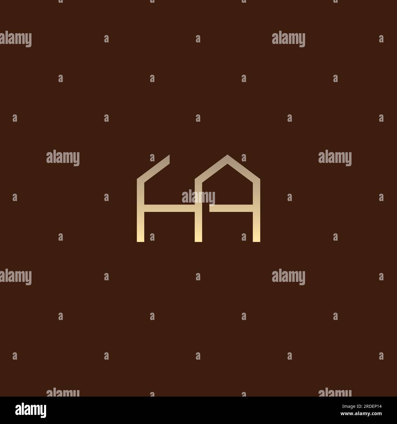 HA Home Logo-Design. AH-Logo mit Buchstabe Stock Vektor