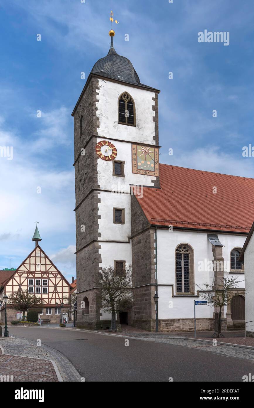 Stadtkirche in Waldenburg, Baden-Württemberg, Deutschland Stockfoto