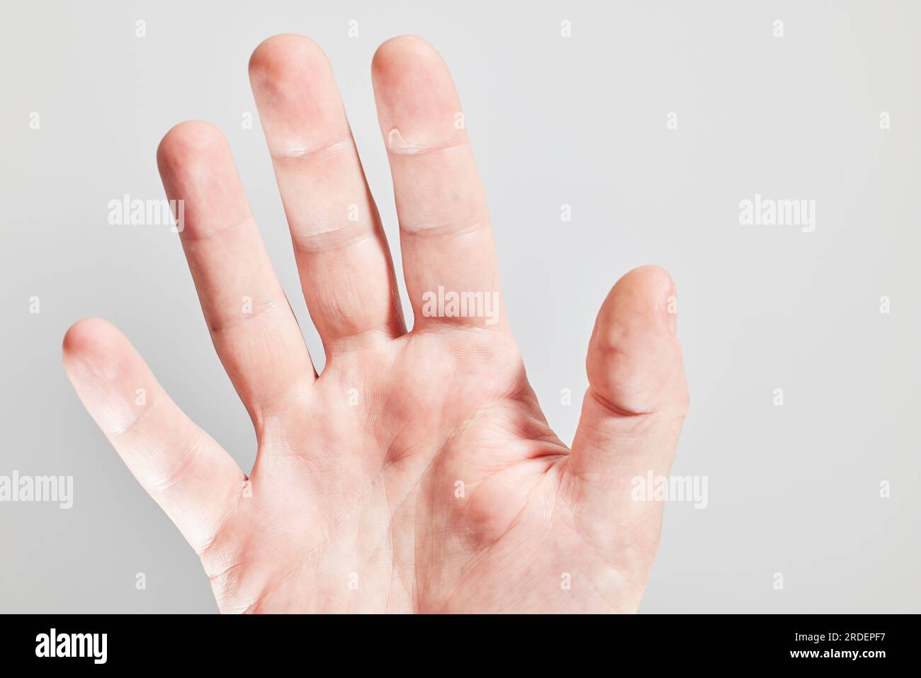 Nahaufnahme der männlichen Hand mit den Fingern Stockfotografie - Alamy