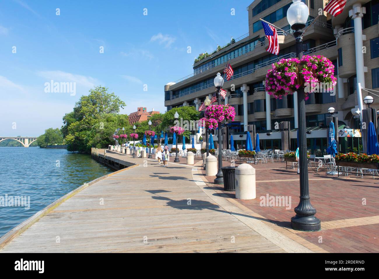 Riverfront Walk in Georgetown, Amerika Stockfoto