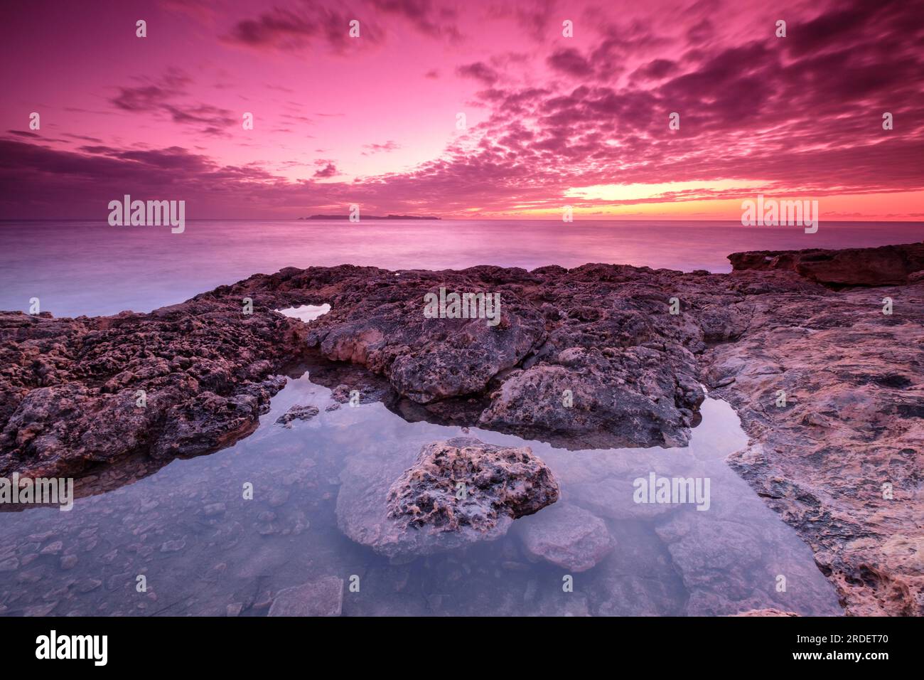 Cap de ses Salines, Mallorca, Balearen, Spanien Stockfoto