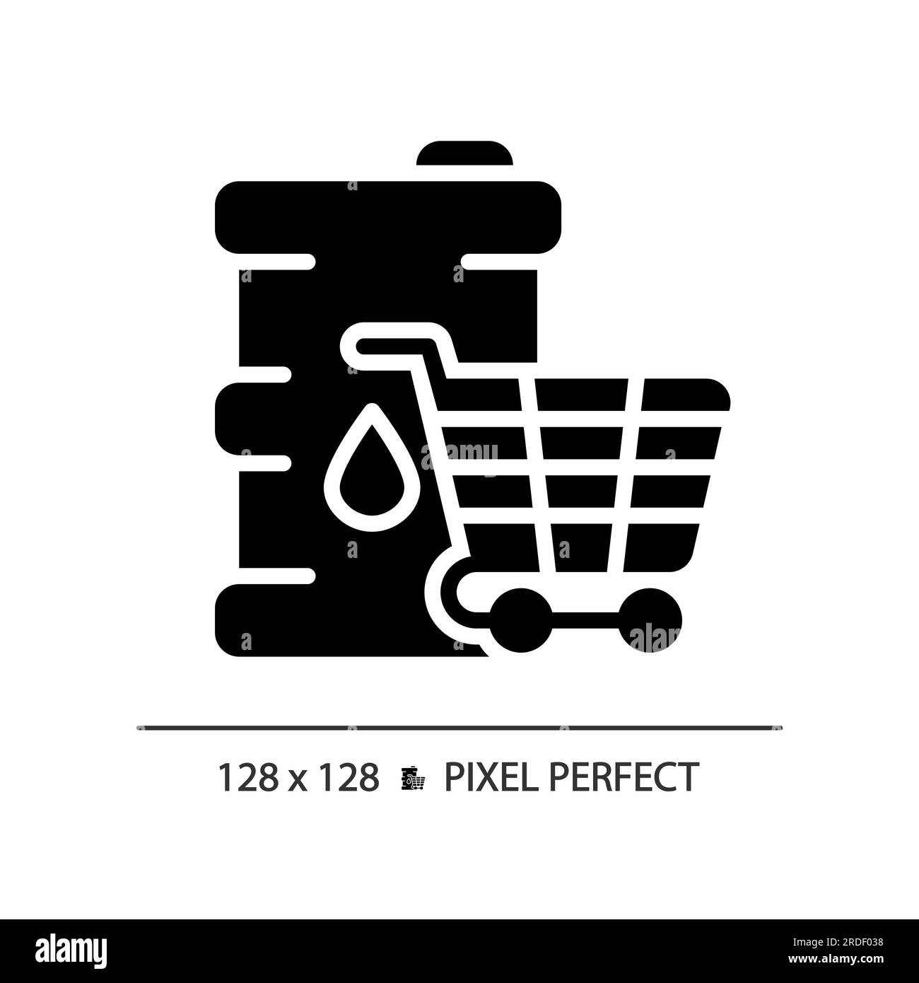 Schwarzes Glyphensymbol für den Ölmarkt Stock Vektor