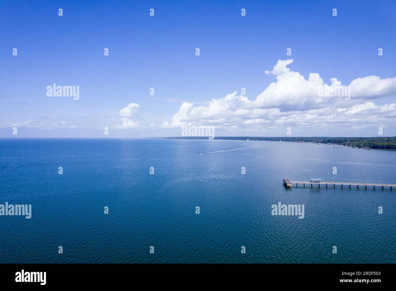 Fairhope, Alabama Pier an der Mobile Bay Stockfoto