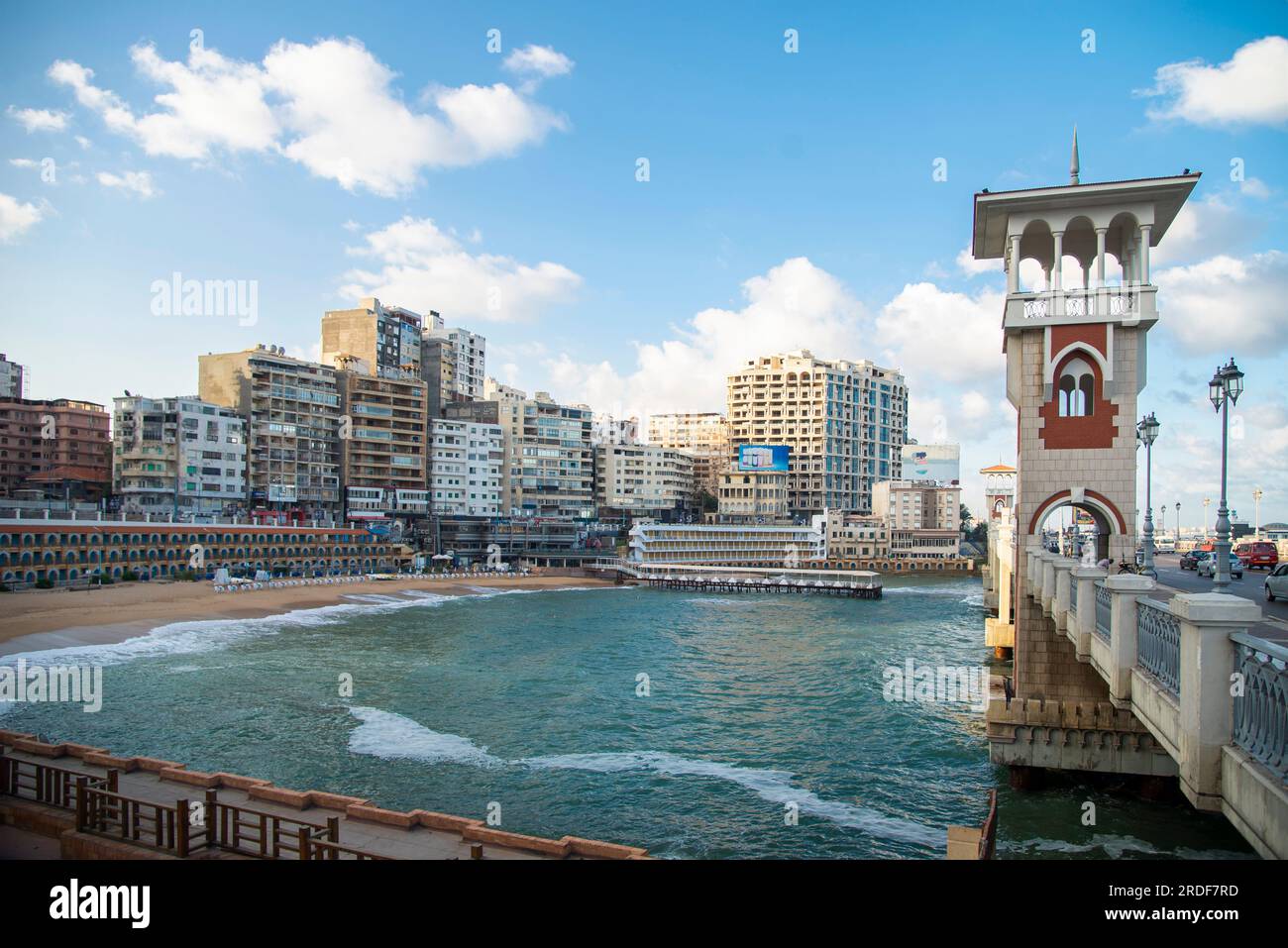 Stanley-Brücke an der Küste in Alexandria Stockfoto