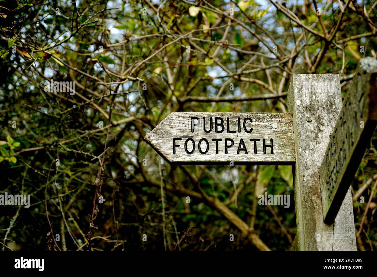 Fußweg Schild South Devon Stockfoto