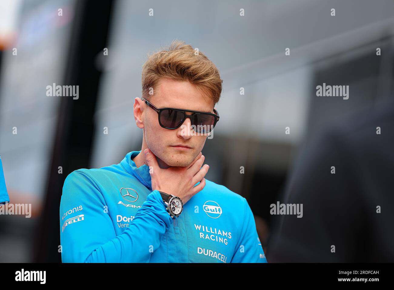 Ungarn, 21/07/2023, Ungarn, 21/07/2023, #02 Logan Sarsergeant, (USA) Williams Mercedes während des ungarischen GP, Budapest, 20-23. Juli 2023, beim Hungaroring, Formel-1-Weltmeisterschaft 2023. Stockfoto