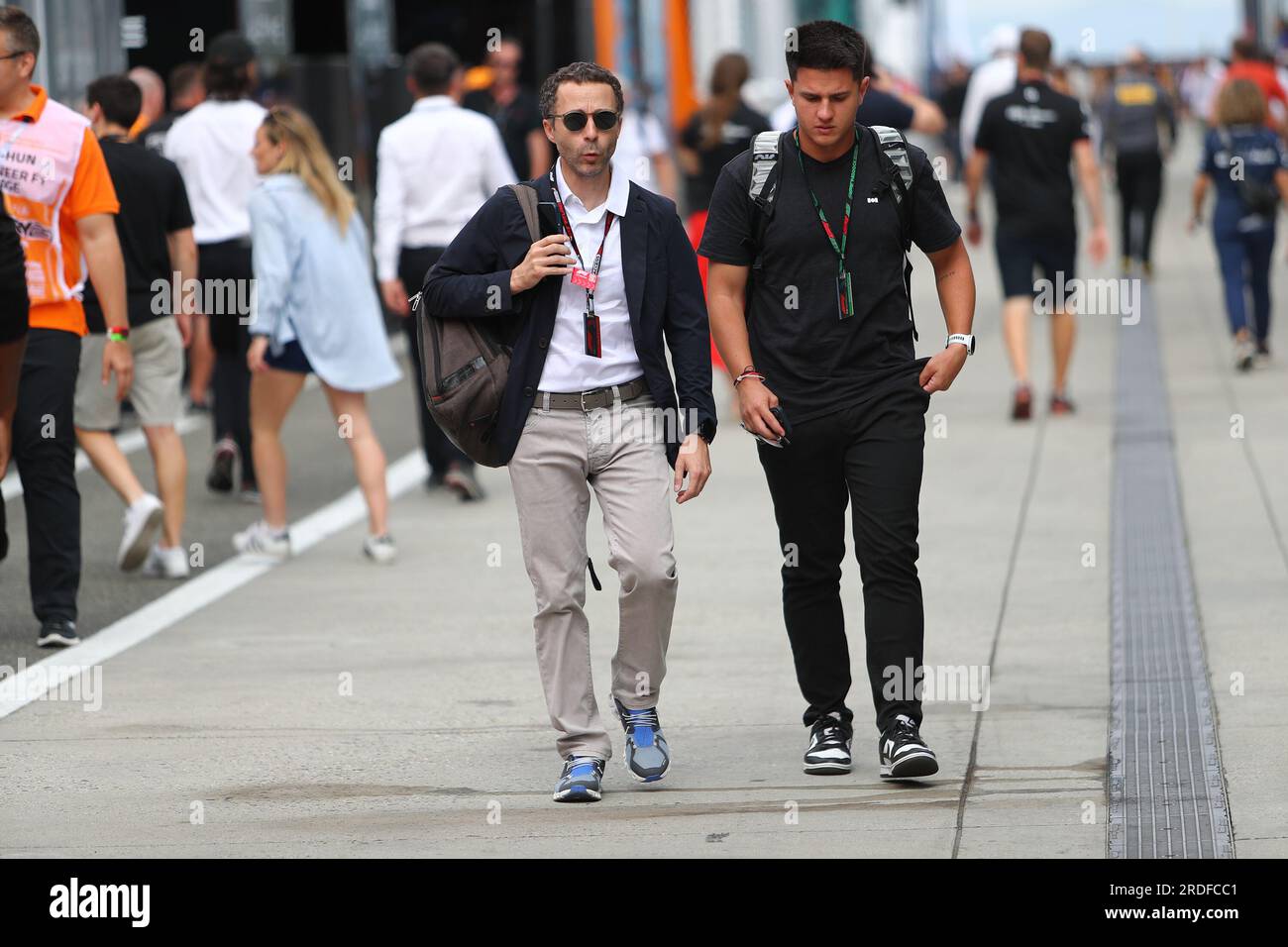 Budapest, Rieti, Ungarn. 21. Juli 2023. Nicolas Todt (FRA).on Paddock, Friday Jul21, FORMULA 1 QATAR AIRWAYS UNGARISCHER GRAND PRIX 2023 - Jul21 bis Jul23 2023 Hungaroring, Budapest, Ungarn (Kreditbild: © Alessio De Marco/ZUMA Press Wire) NUR REDAKTIONELLE VERWENDUNG! Nicht für den kommerziellen GEBRAUCH! Stockfoto