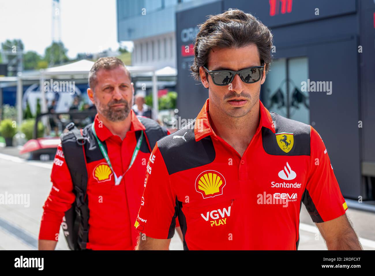 Budapest, Ungarn. 20. Juli 2023. HUNGARORING, UNGARN - JULI 20: Carlos Sainz, Ferrari SF-23 während des ungarischen Grand Prix am Donnerstag, den 20. Juli 2023 in Mogyoród, Ungarn. (Foto: Michael Potts/BSR Agency) Kredit: BSR Agency/Alamy Live News Stockfoto