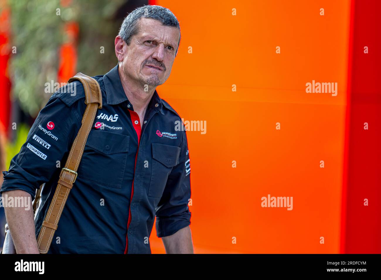 Budapest, Ungarn. 20. Juli 2023. HUNGARORING, UNGARN - JULI 20: Günther Steiner, Haas F1 VF-23 während des ungarischen Grand Prix am Donnerstag, den 20. Juli 2023 in Mogyoród, Ungarn. (Foto: Michael Potts/BSR Agency) Kredit: BSR Agency/Alamy Live News Stockfoto