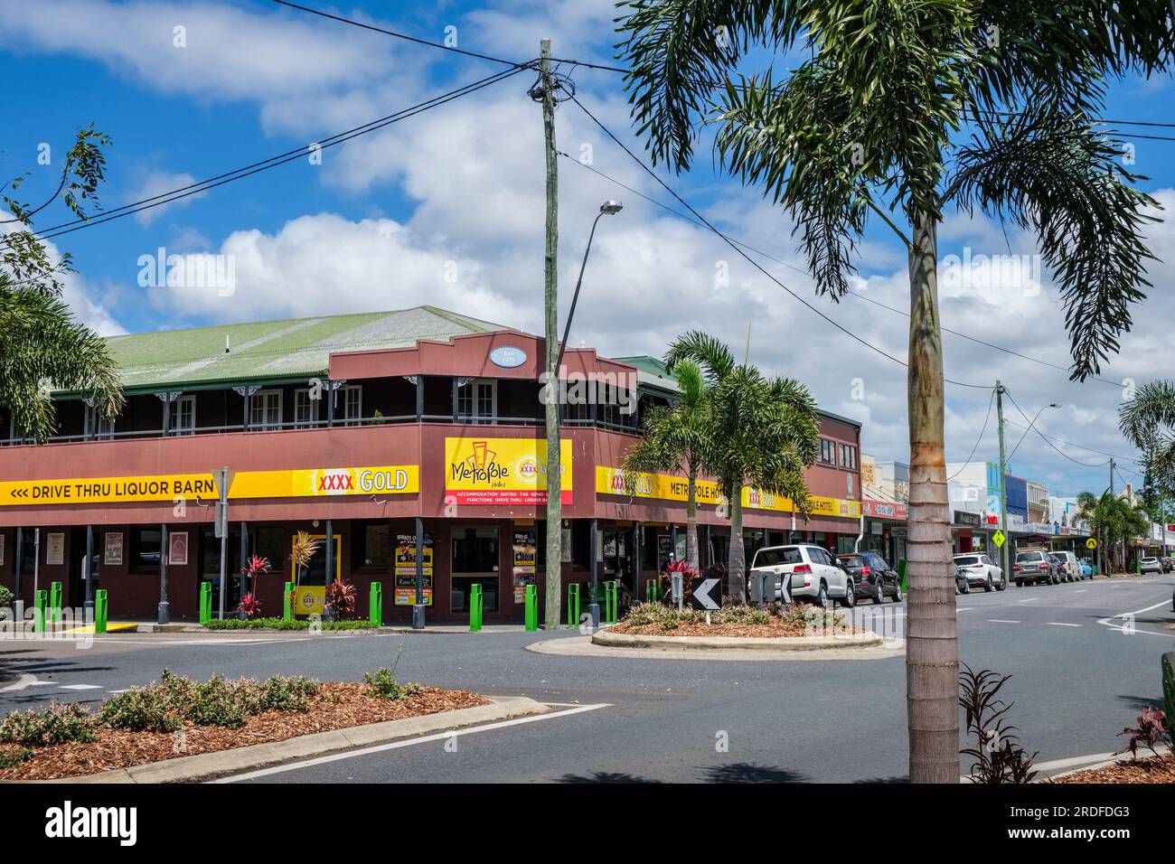 The Metropole Hotel, Main Street, Proserpine, Queensland, Australien Stockfoto