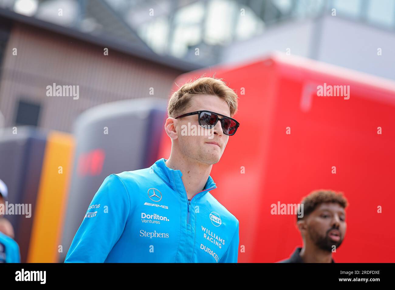 Ungarn, 21/07/2023, Ungarn, 21/07/2023, #02 Logan Sarsergeant, (USA) Williams Mercedes während des ungarischen GP, Budapest, 20-23. Juli 2023, beim Hungaroring, Formel-1-Weltmeisterschaft 2023. Stockfoto