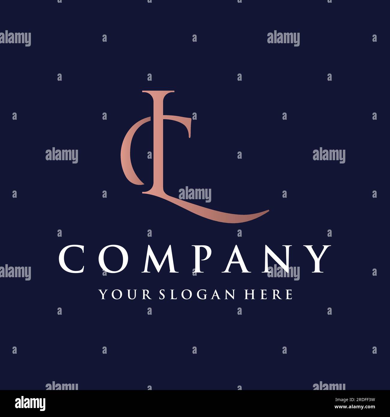 Luxuriöses modernes Monogramm Anfangsbuchstabe Logo CL , LC , L , C Monogramm. Logo für Business, Visitenkarte oder Identität und Unternehmen. Stock Vektor