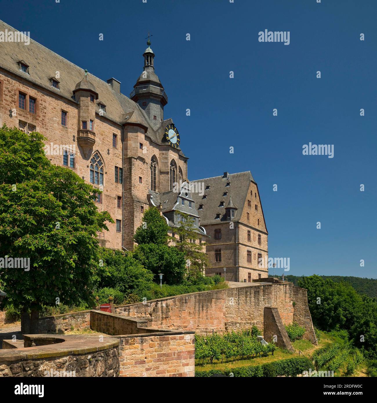 Schloss Landgrave am Schlossberg, Marburg an der Lahn, Hessen, Deutschland Stockfoto
