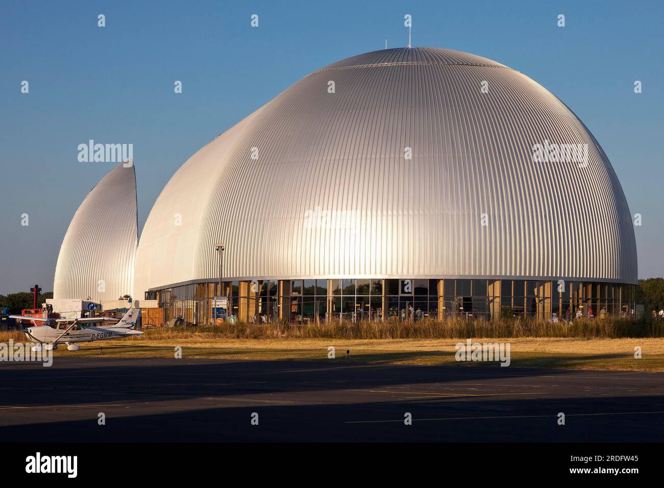 WDL Luftschiffgesellschaft Airship Hangar, Essen-Muelheim Airfield, Muelheim an der Ruhr, Ruhrgebiet, Nordrhein-Westfalen, Deutschland Stockfoto