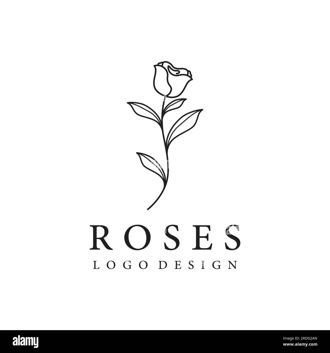 Logos von Blumen, Rosen, Lotusblumen und anderen Arten von Blumen. Durch Verwendung des Konzepts der Vektorkonstruktion. Stock Vektor