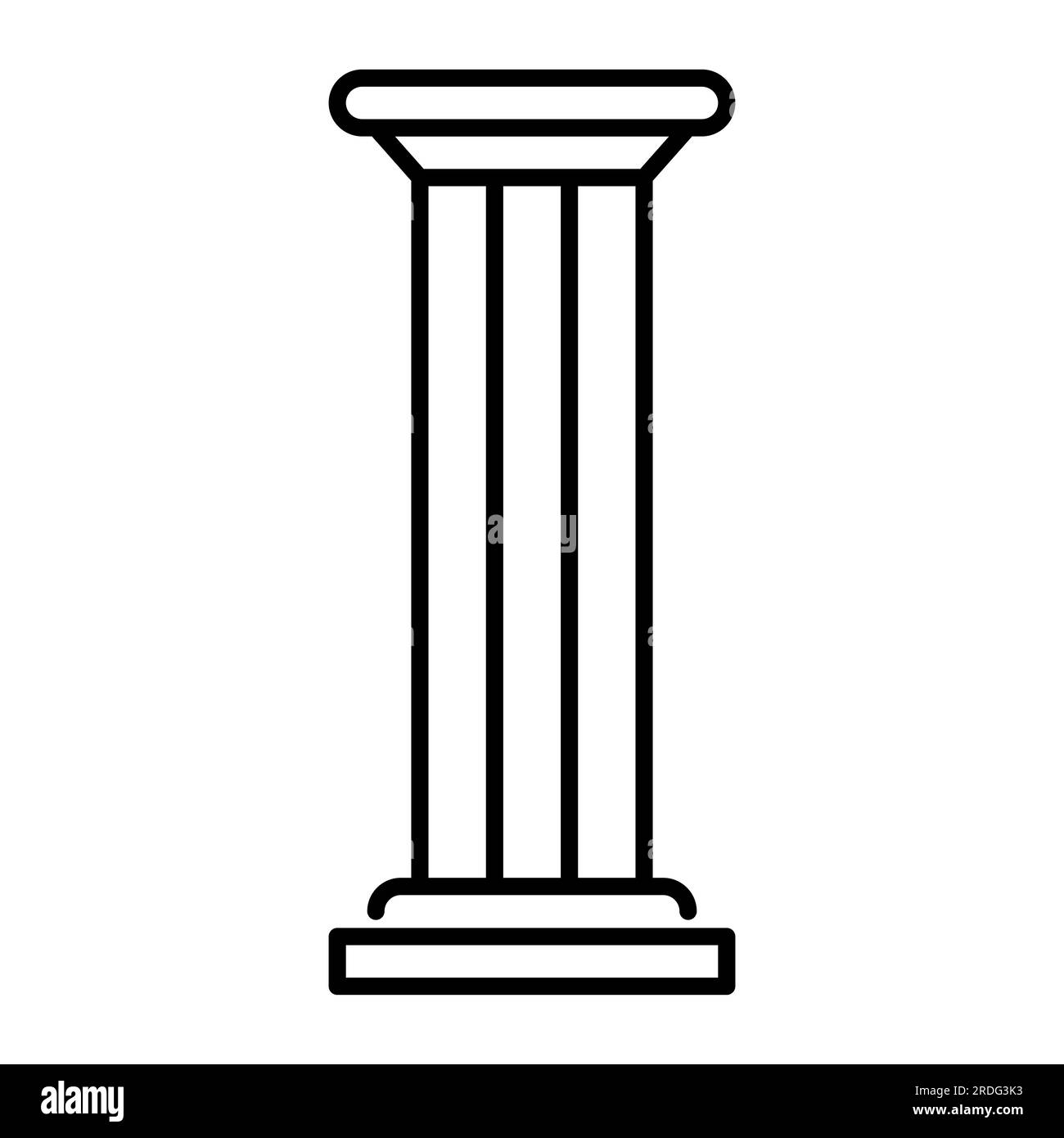 Säulensymbol. Vektordarstellung isoliert auf weißem Hintergrund Stock Vektor