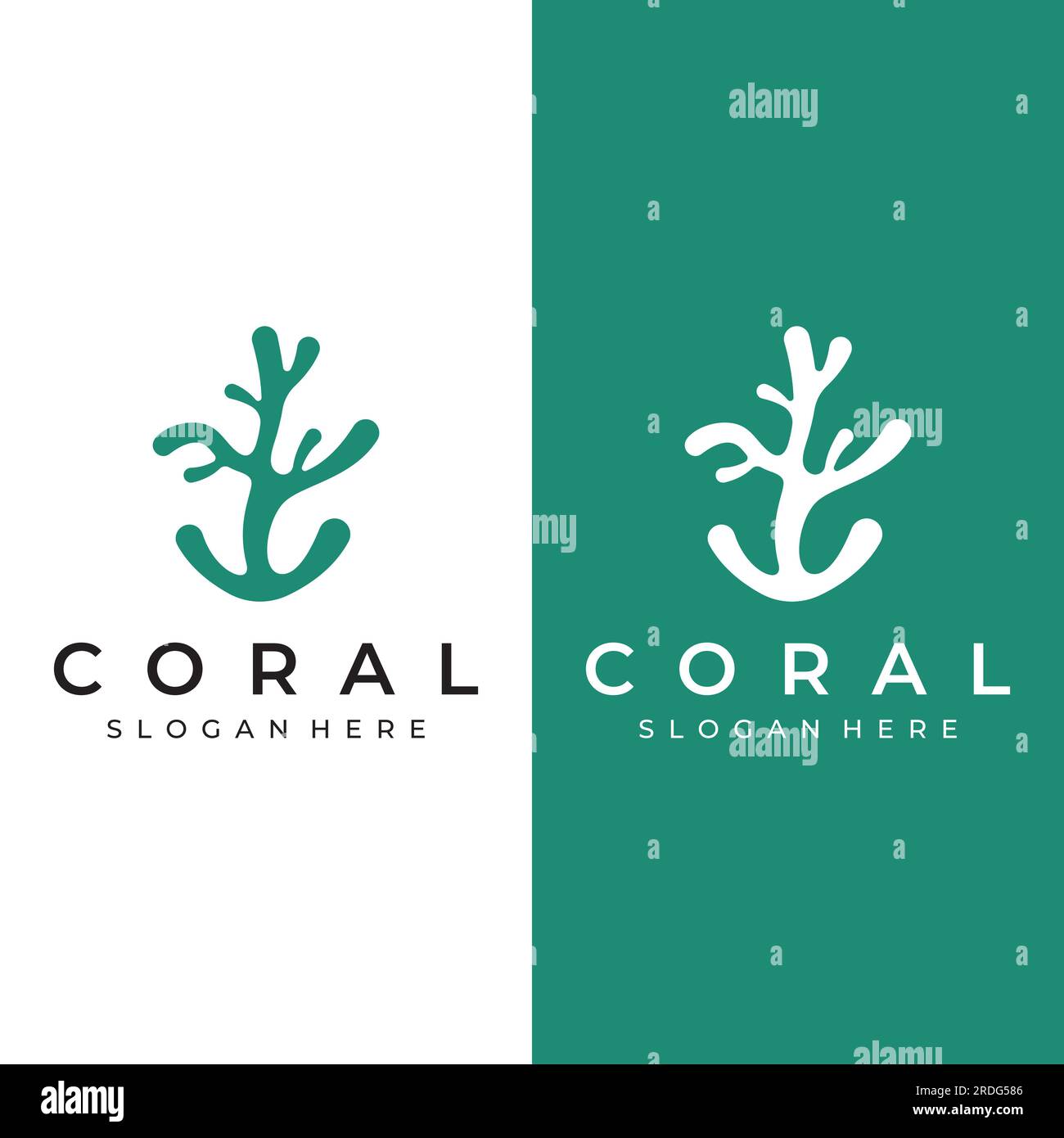 Wunderschönes farbenfrohes Unterwasserdesign mit natürlichem Korallenriff. Korallenriff für Fischlebensraum. Stock Vektor