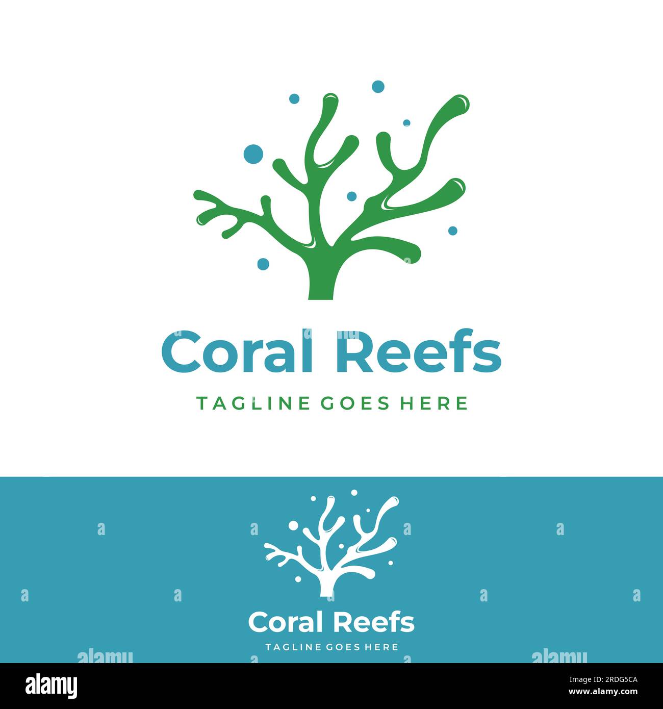 Wunderschönes farbenfrohes Unterwasserdesign mit natürlichem Korallenriff. Korallenriff für Fischlebensraum. Stock Vektor