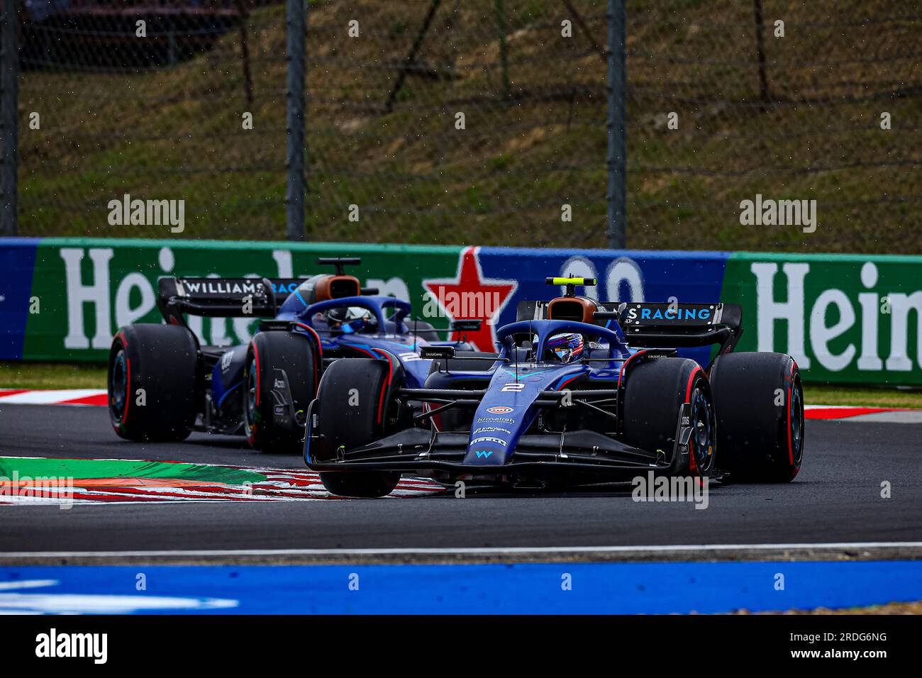 Ungarn, 21/07/2023, #02 Logan SarSergeant, (USA) Williams Mercedes während des ungarischen GP, Budapest, 20-23. Juli 2023 bei der Hungaroring, Formel-1-Weltmeisterschaft 2023. Stockfoto
