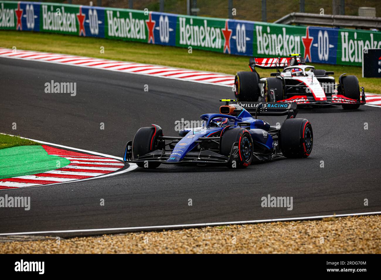 Ungarn, 21/07/2023, #02 Logan SarSergeant, (USA) Williams Mercedes während des ungarischen GP, Budapest, 20-23. Juli 2023 bei der Hungaroring, Formel-1-Weltmeisterschaft 2023. Stockfoto