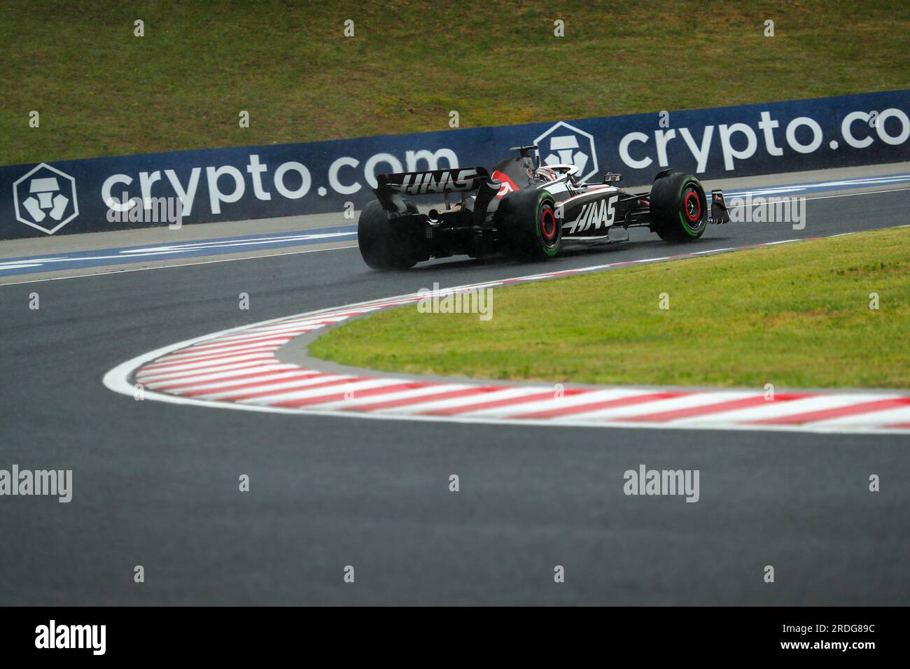 Budapest, Rieti, Ungarn. 21. Juli 2023. Kevin Magnussen (SVE) Haas VF-23.während der freien Übung 1, Freitag, 21. Juli, FORMEL 1 QATAR AIRWAYS UNGARISCHER GRAND PRIX 2023 - Jul21 bis Jul23 2023 Hungaroring, Budapest, Ungarn (Kreditbild: © Alessio De Marco/ZUMA Press Wire) NUR REDAKTIONELLE VERWENDUNG! Nicht für den kommerziellen GEBRAUCH! Stockfoto