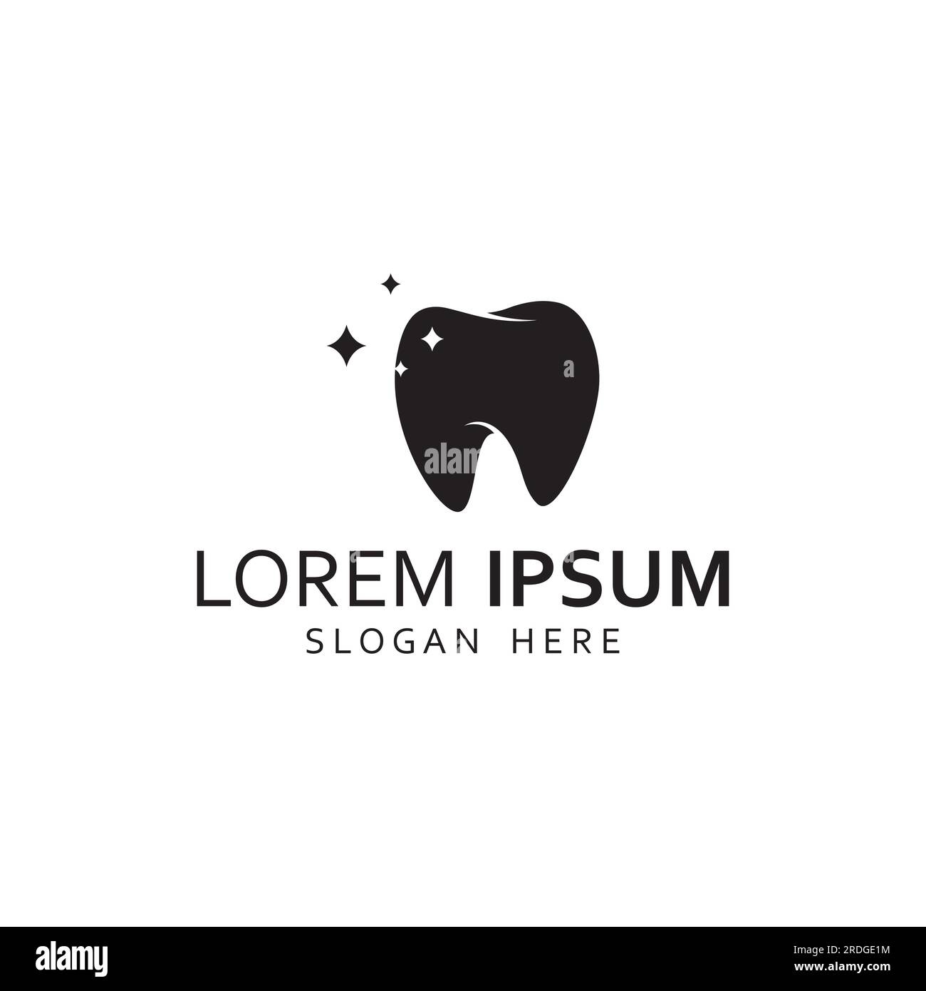Dental Logo, Logo für Zahngesundheit und Logo für Zahnpflege. Vektordesign-Konzept wird verwendet. Stock Vektor