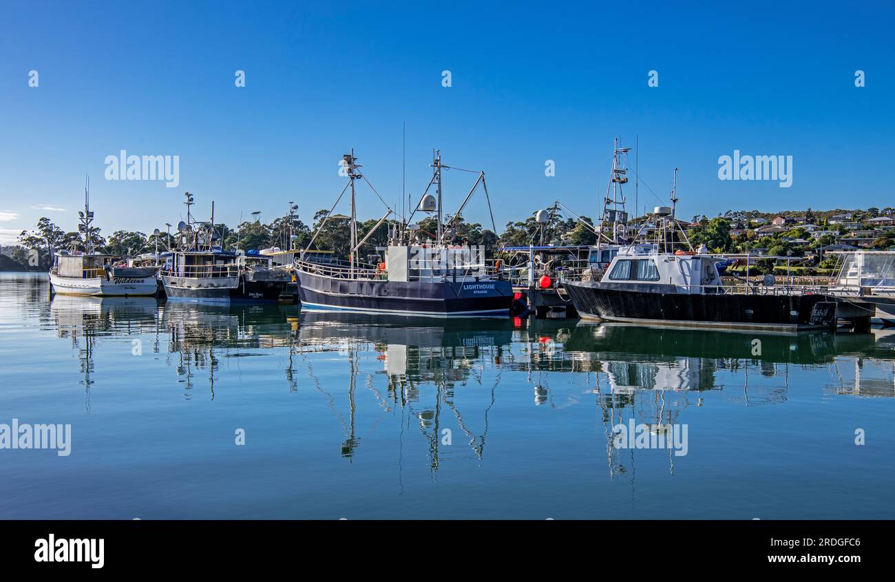 Yachthafen in Sun St. Helens Tasmainia Australien Stockfoto