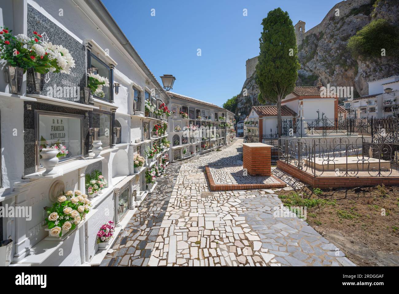 Gemeindefriedhof - Olvera, Andalusien, Spanien Stockfoto