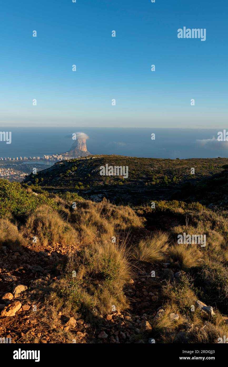 Penyal d'IFAC aus dem Berg Olta, Costa Blanca, Alicante, Spanien - Stockfoto Stockfoto