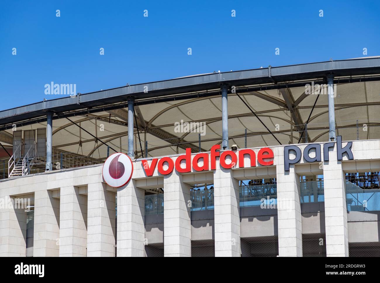 Ein Bild vom Vodafone Park, dem Stadion von Besiktas J.K.. Stockfoto