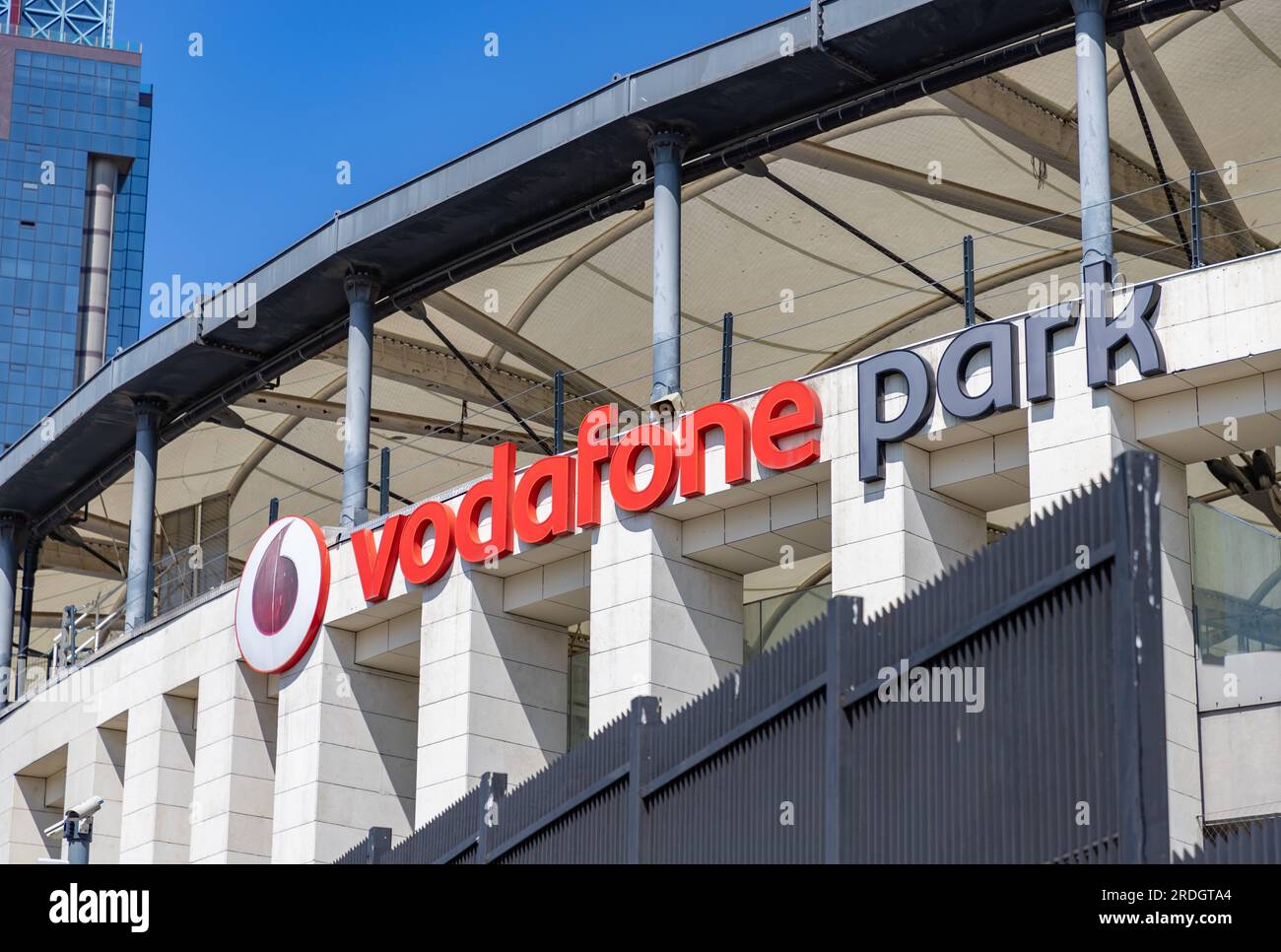 Ein Bild vom Vodafone Park, dem Stadion von Besiktas J.K.. Stockfoto