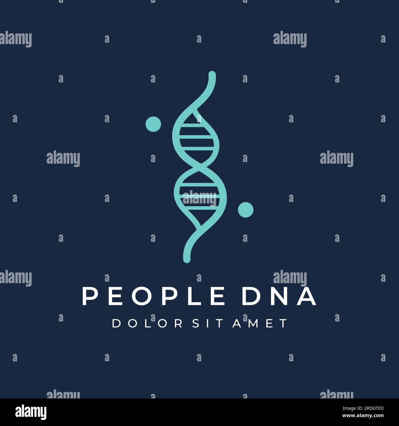 DNA-Element-Logo. Bio-Technologie, DNA-Leute, Bio-DNA, Spiral-DNA. Logo kann für Wissenschaft, Pharmazie und Medizin sein. Stock Vektor