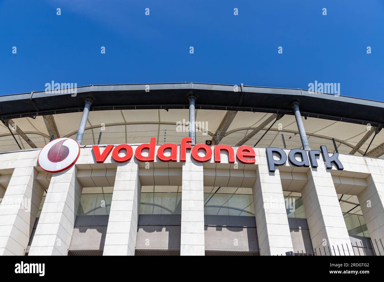 Ein Bild vom Vodafone Park, dem Stadion von Besiktas J.K.. Stockfoto