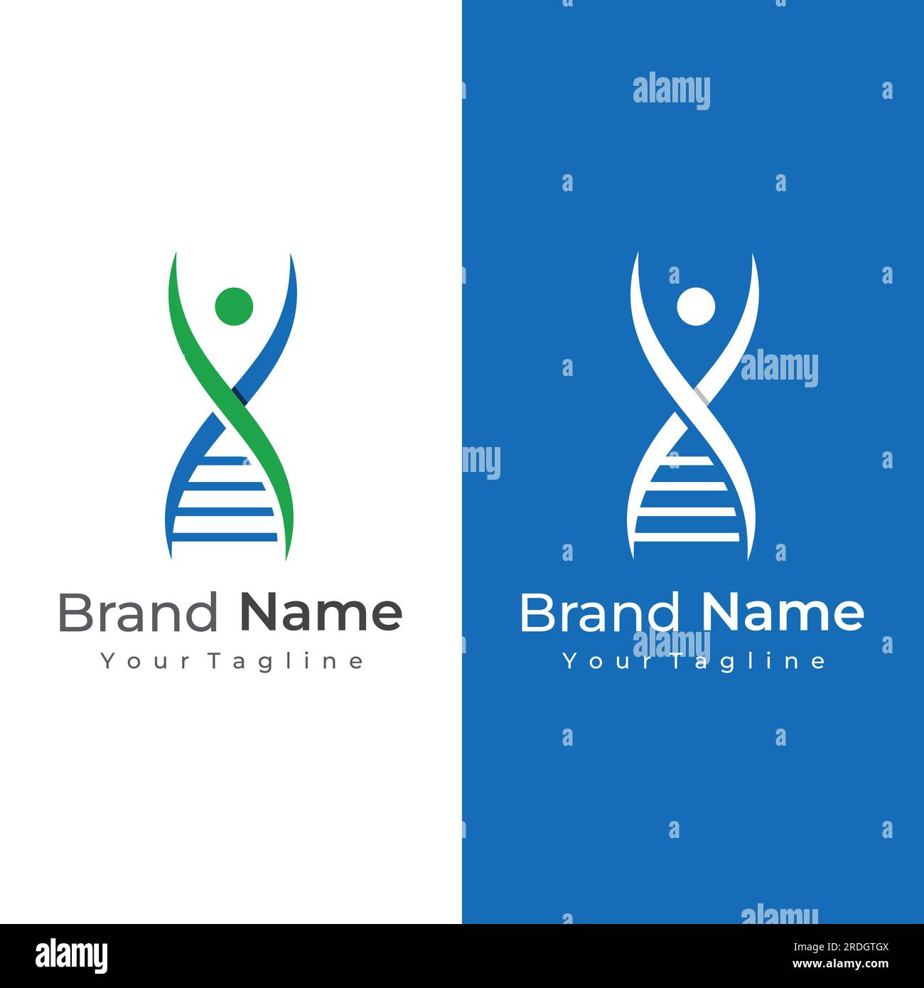 DNA-Element-Logo. Bio-Technologie, DNA-Leute, Bio-DNA, Spiral-DNA. Logo kann für Wissenschaft, Pharmazie und Medizin sein. Stock Vektor