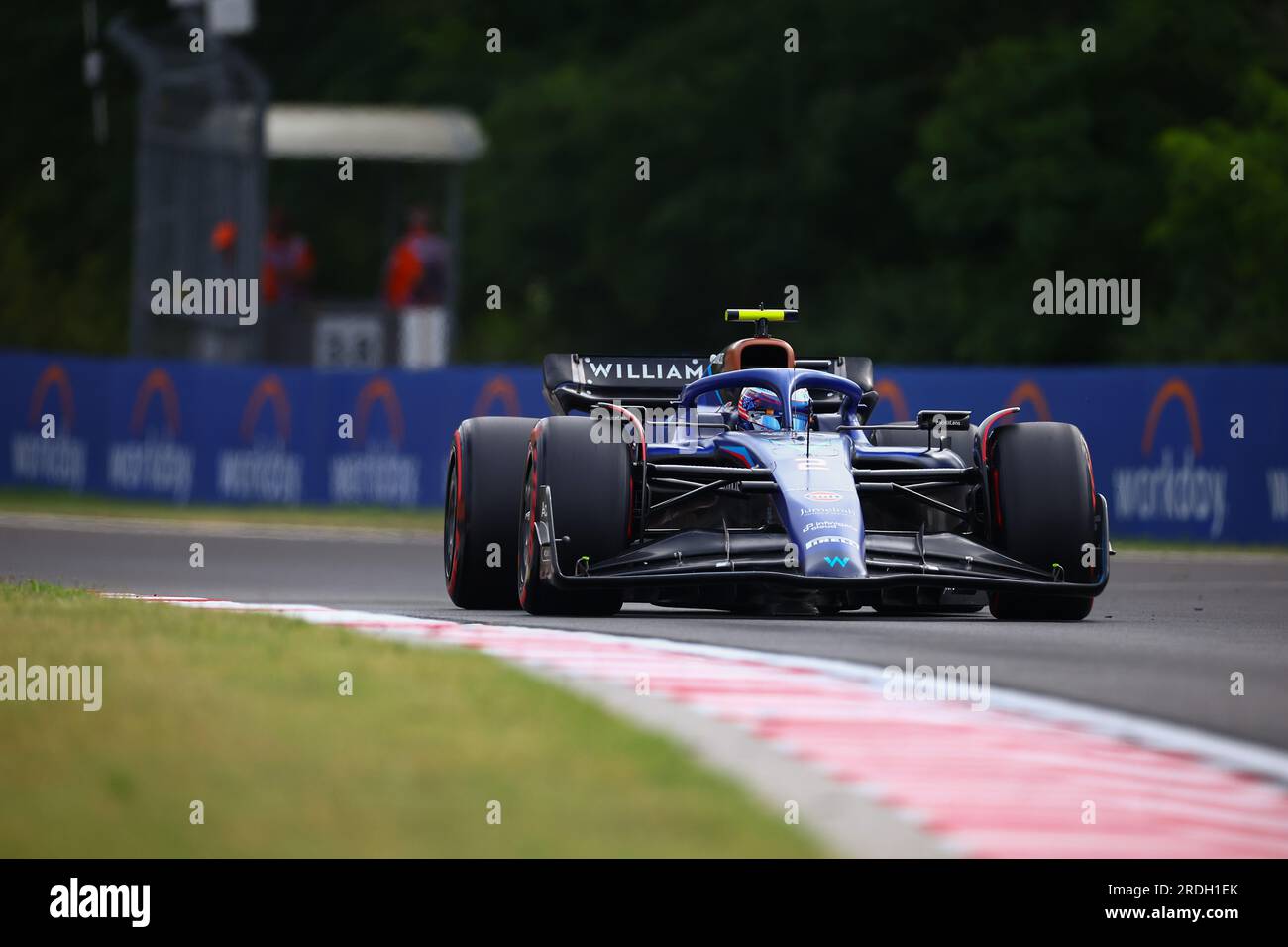 Ungarn, 21/07/2023, #02 Logan SarSergeant, (USA) Williams Mercedes während des ungarischen GP, Budapest, 20-23. Juli 2023 bei der Hungaroring, Formel-1-Weltmeisterschaft 2023. Stockfoto