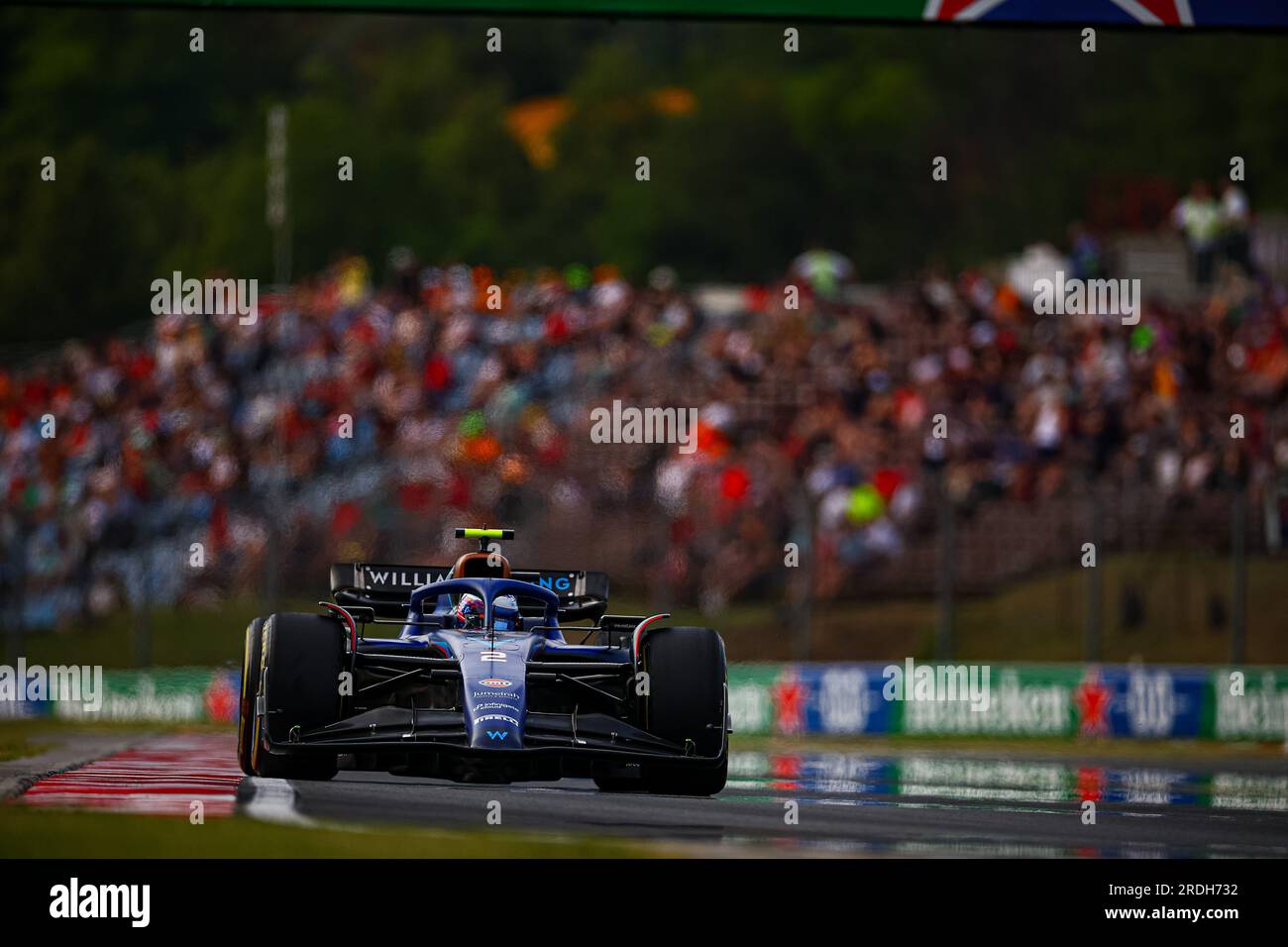 Ungarn, 21/07/2023, #02 Logan SarSergeant, (USA) Williams Mercedes während des ungarischen GP, Budapest, 20-23. Juli 2023 bei der Hungaroring, Formel-1-Weltmeisterschaft 2023. Stockfoto