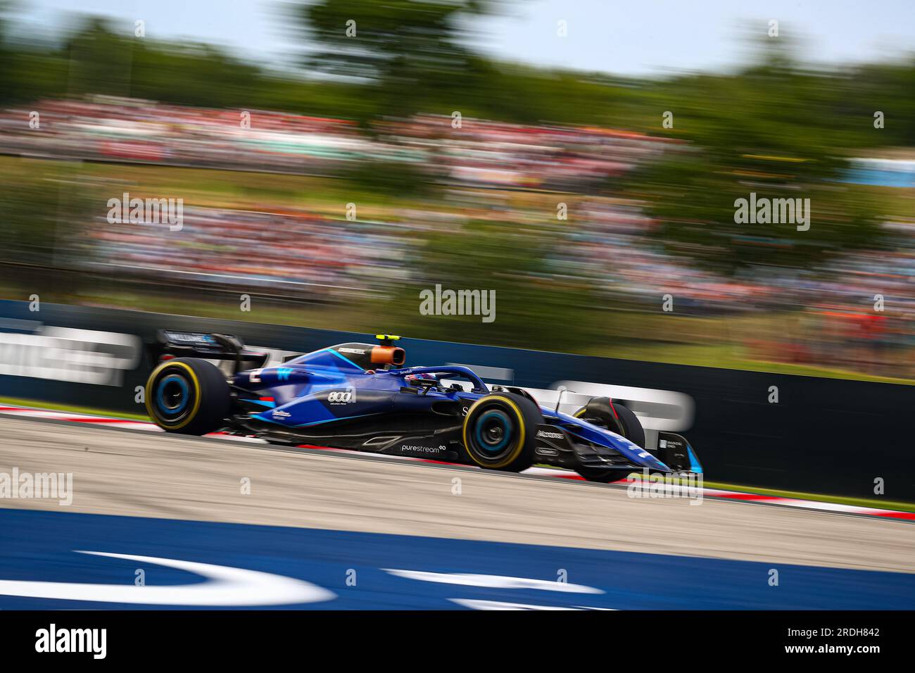 Ungarn, 21/07/2023, #02 Logan SarSergeant, (USA) Williams Mercedes während des ungarischen GP, Budapest, 20-23. Juli 2023 bei der Hungaroring, Formel-1-Weltmeisterschaft 2023. Stockfoto