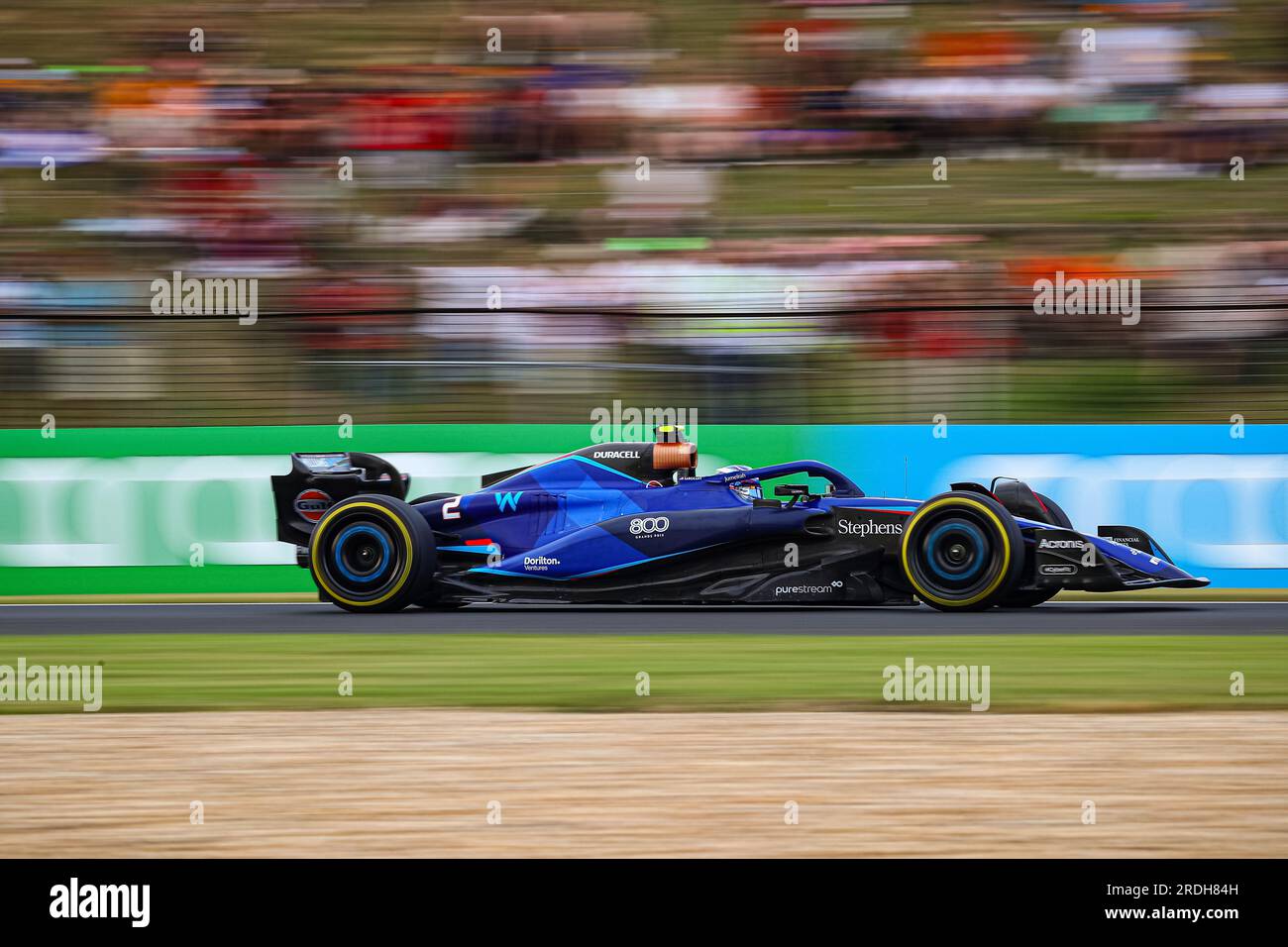 Ungarn, 21/07/2023, #02 Logan SarSergeant, (USA) Williams Mercedes während des ungarischen GP, Budapest, 20-23. Juli 2023 bei der Hungaroring, Formel-1-Weltmeisterschaft 2023. Stockfoto