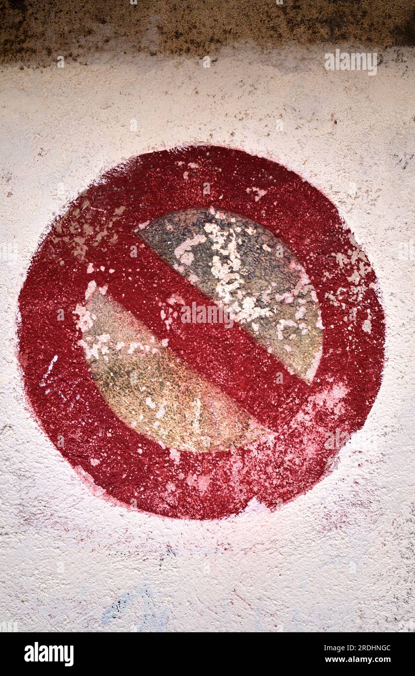 Kein Parkschild in Aix en Provence Frankreich Stockfoto