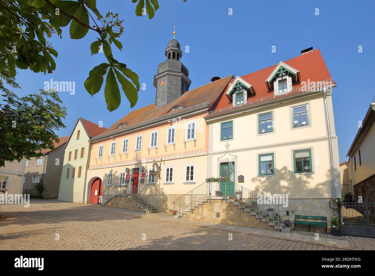 Rathaus, 1728 erbaut, Dornburg, Dornburg-Camburg, Thüringen, Deutschland Stockfoto