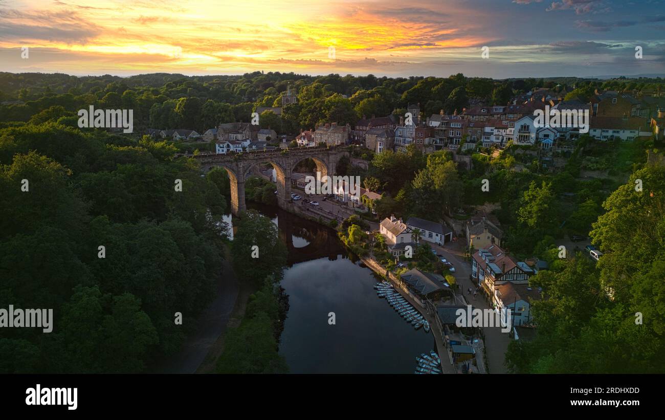 Wunderschöner Sonnenuntergang in North Yorkshire Stockfoto