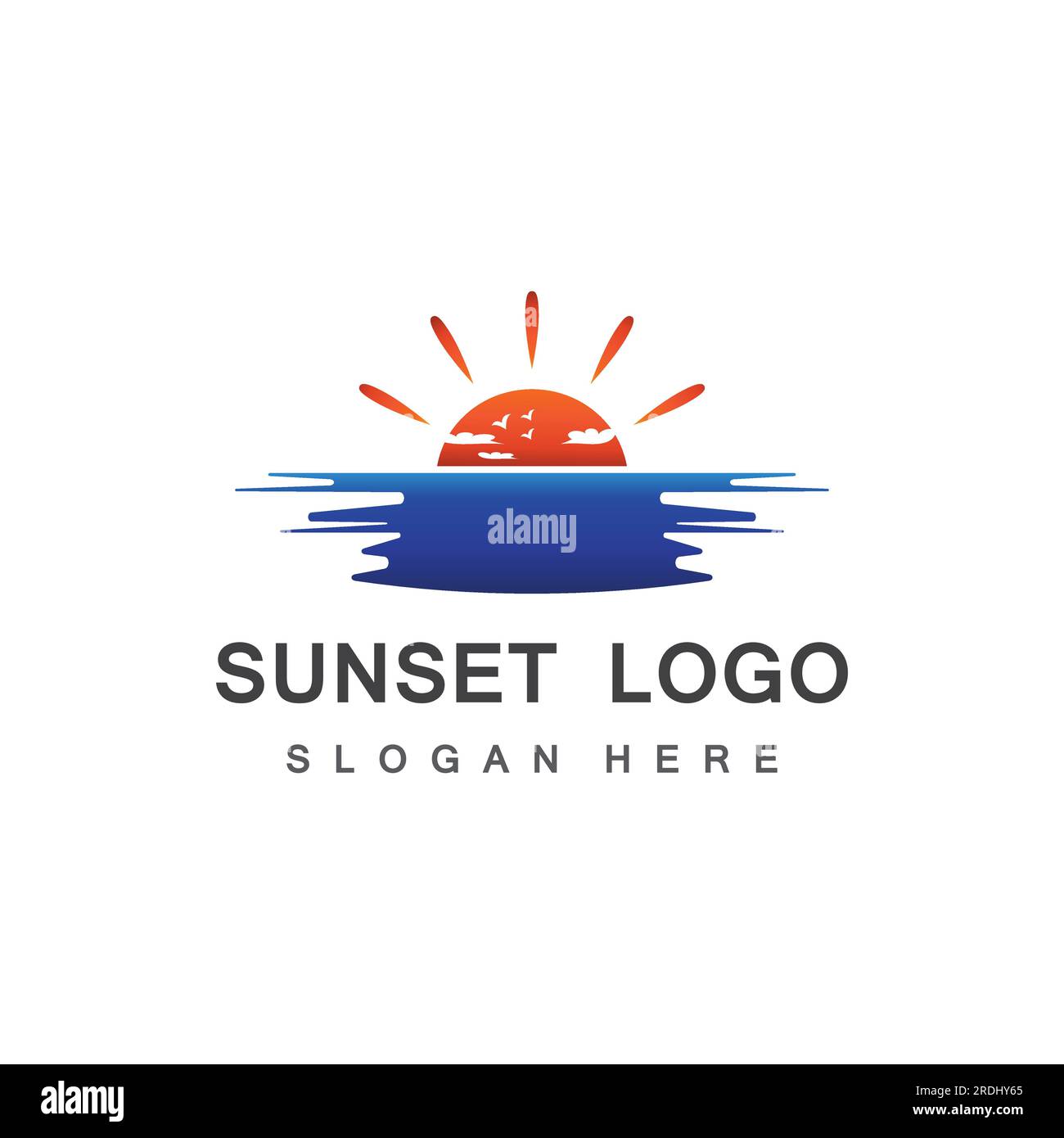 Sun Vektor illustration symbol Logo Template Design Stock Vektor