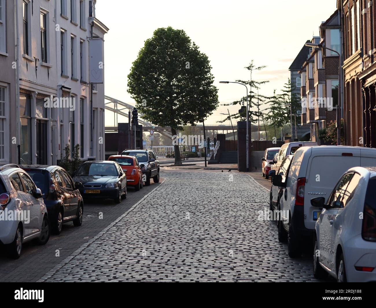 Lage Markt Straße in Nijmegen, Niederlande Stockfoto