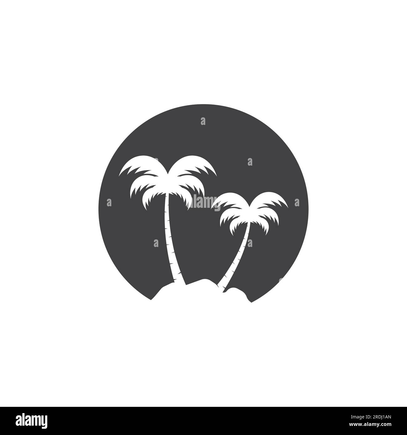 Palm Tree Sommer logo template Vector Illustration Stock Vektor
